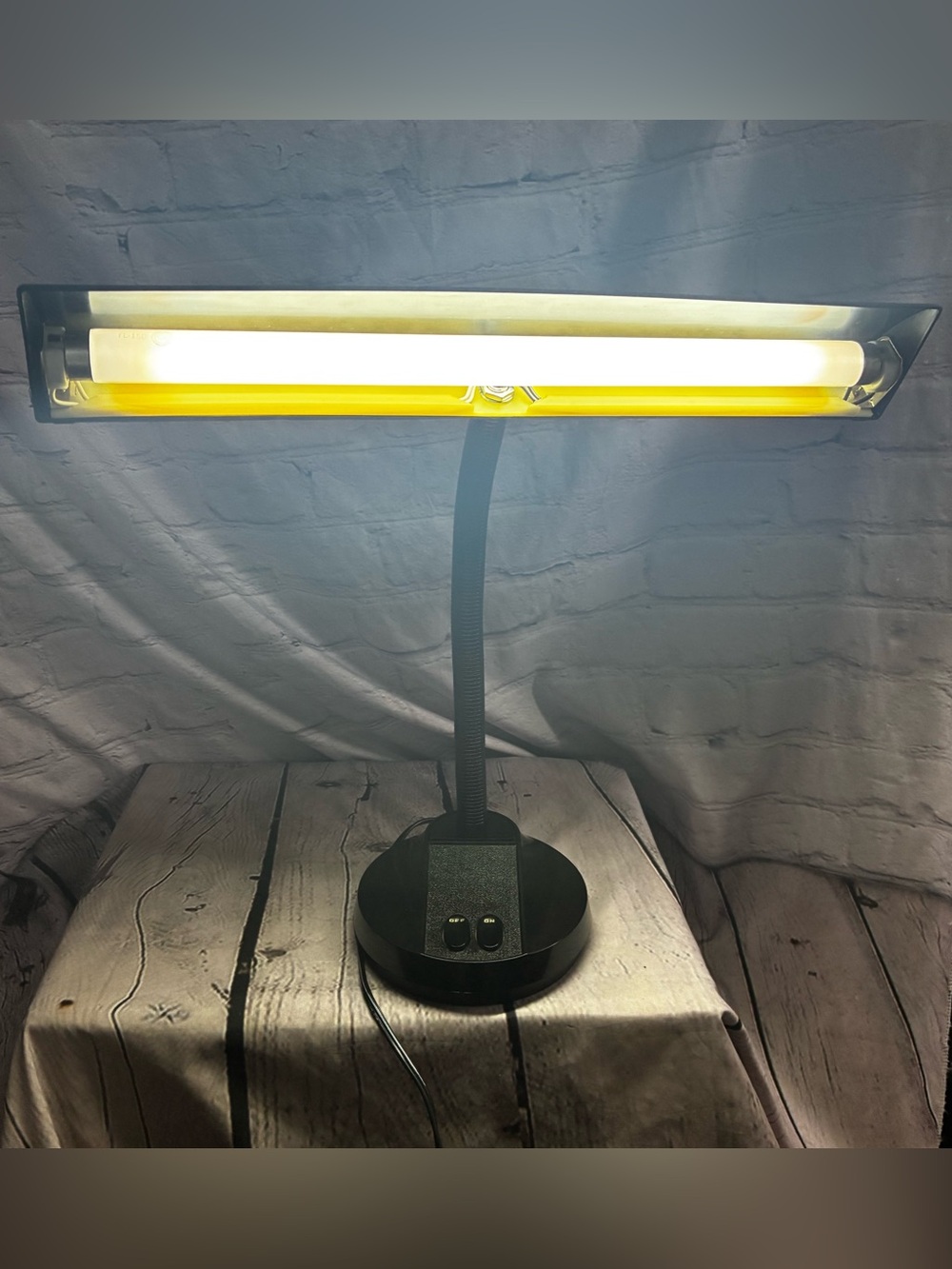 Vtg MCM 80s 90s Retro Industrial Detective Professor Black Gooseneck Desk Lamp